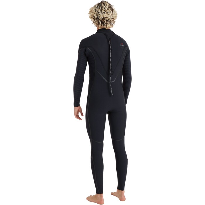 2024 O'Neill Mens Hyperfreak Fire 4/3mm Back Zip Wetsuit 5516 - Black